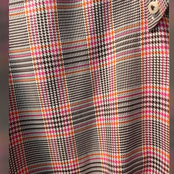 Peter Millar Plaid Cotton Long Sleeve Button Down Dress Shirt Men's size L - Picture 5 of 7